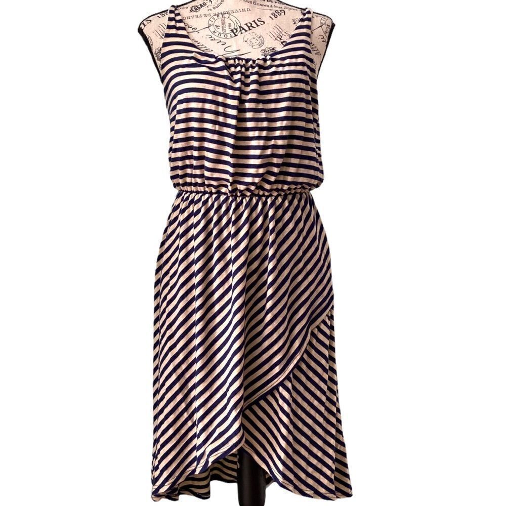 Gilli Made in USA Sleeveless Striped Layered Dress in Size Small